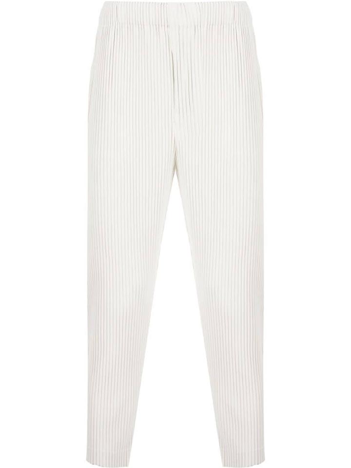 Homme Plissé Issey Miyake Pleated Straight-leg Trousers - White