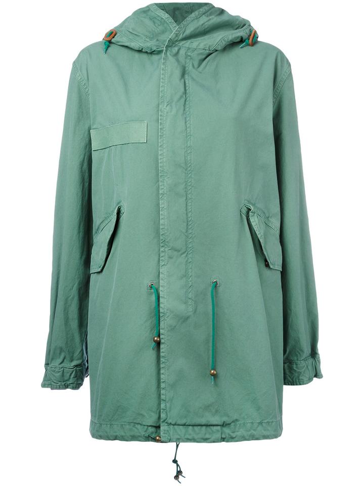 Mr & Mrs Italy Zipped Hooded Coat, Women's, Size: Xs, Green, Cotton