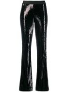 P.a.r.o.s.h. Sequin Flared Trousers - Black