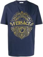 Versace Collection Sheriff Badge Print T-shirt - Blue