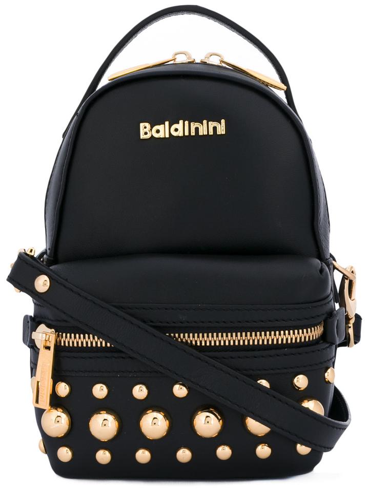 Baldinini - Small Studded Bag - Women - Silk/leather/metal - One Size, Black, Silk/leather/metal