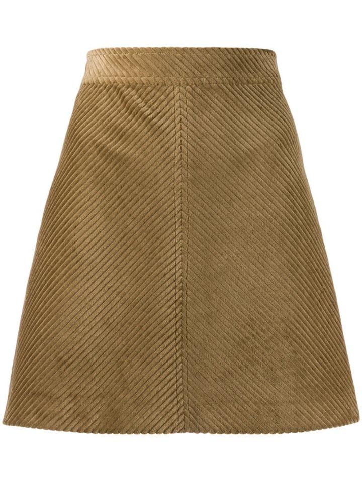 Vanessa Bruno Ribbed High-waisted Skirt - Green