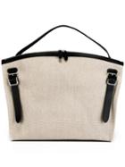 Jil Sander Large 'hill' Tote, Women's, Nude/neutrals, Cotton/leather