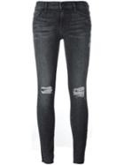 Frame Denim Ripped Skinny Jeans, Women's, Size: 28, Grey, Cotton/polyester/spandex/elastane