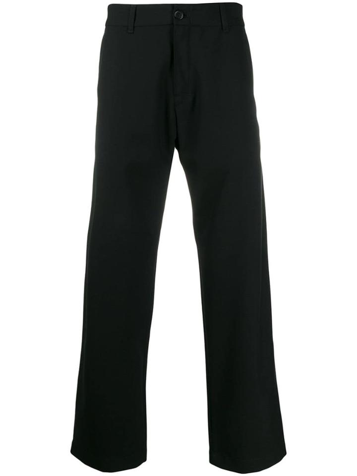 Adish Tailored Embroidered Waistband Trousers - Black