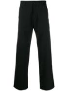 Adish Tailored Embroidered Waistband Trousers - Black