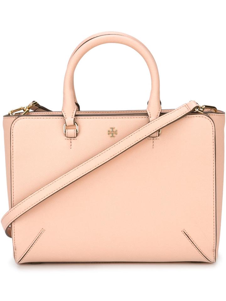 Tory Burch - Medium Zip Up Tote - Women - Calf Leather/leather - One Size, Pink/purple, Calf Leather/leather