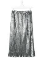 Diesel Kids Long Pleated Skirt - Metallic