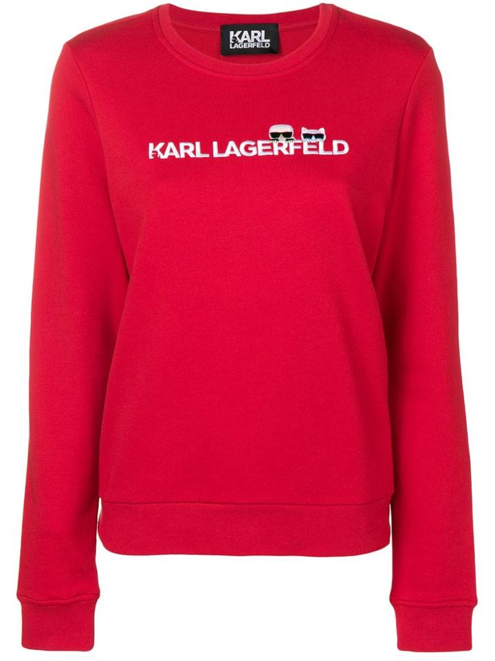 Karl Lagerfeld Ikonik & Logo Sweatshirt - Red