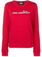 Karl Lagerfeld Ikonik & Logo Sweatshirt - Red