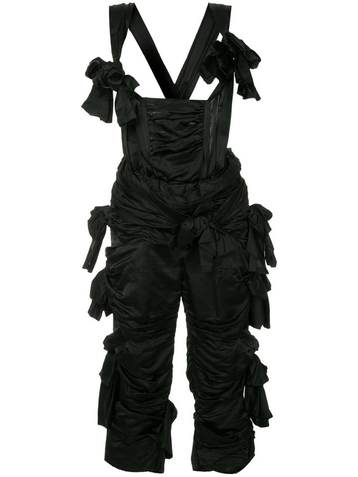 Comme Des Garçons Vintage Ruffle Bow Embellished Jumpsuit - Black