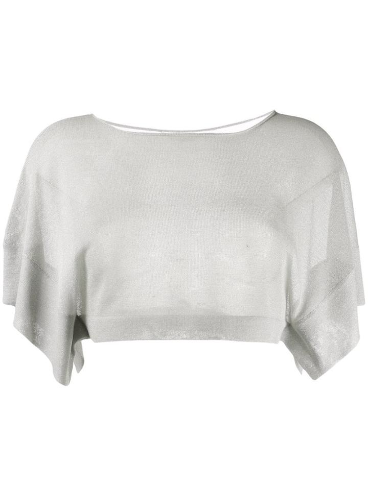 Fabiana Filippi Cropped T-shirt - Metallic