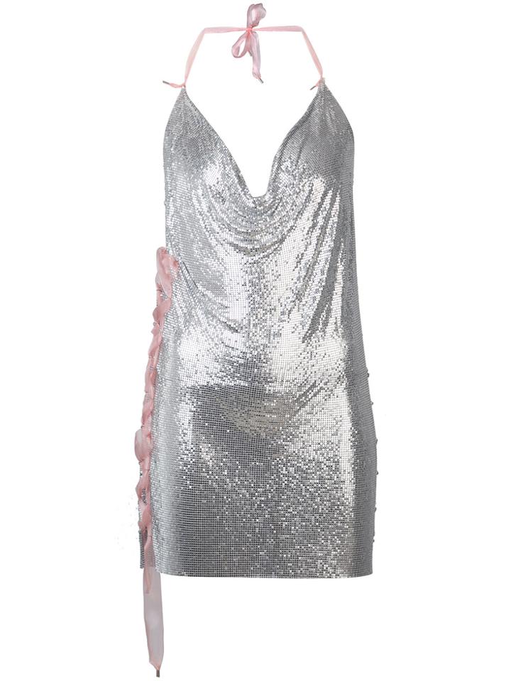 Neith Nyer Raya Mesh Dress - Metallic