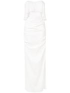 Nicole Miller - Flounce Dress - Women - Silk/polyester/spandex/elastane - 4, Women's, White, Silk/polyester/spandex/elastane
