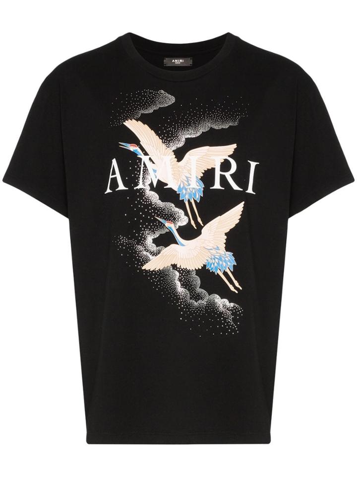 Amiri Logo Crane Print T-shirt - Black