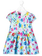 Oscar De La Renta Kids - Floral Print Dress - Kids - Silk/cotton/polyester - 10 Yrs, Blue