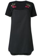 Andrea Bogosian - Embroidered Shift Dress - Women - Polyester/viscose - P, Women's, Black, Polyester/viscose