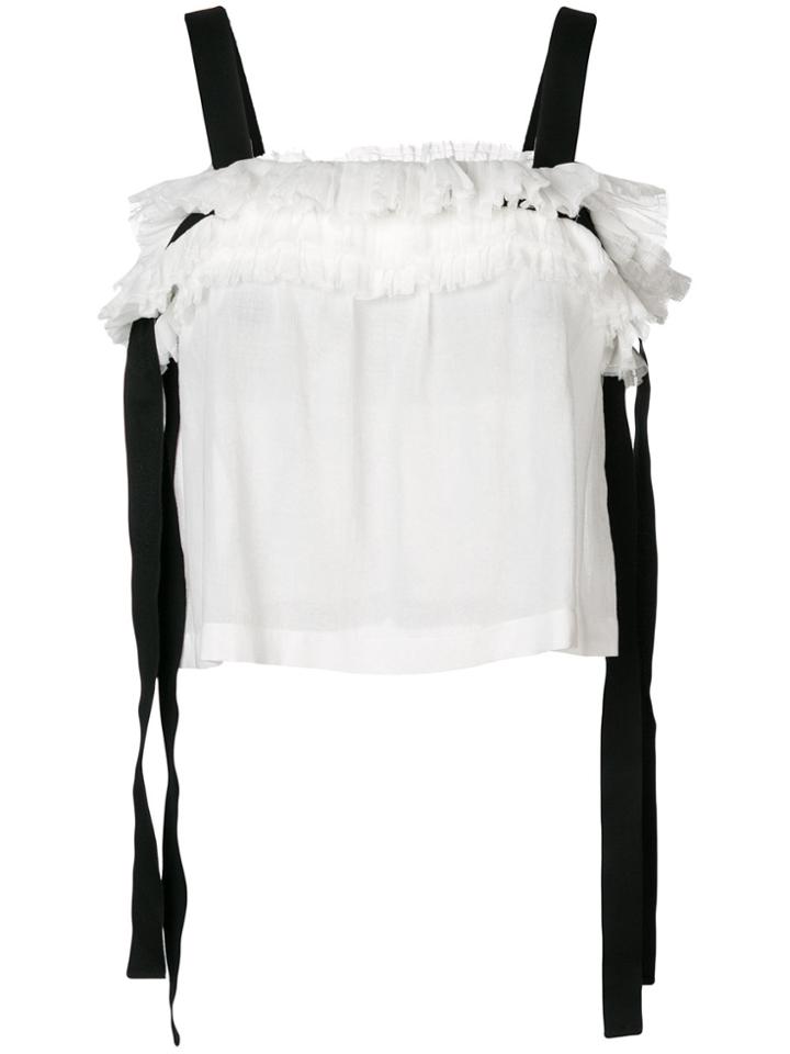 Philosophy Di Lorenzo Serafini Ruffle Trim Top - White