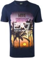 Ea7 Emporio Armani - Sunset Print T-shirt - Men - Cotton - L, Blue, Cotton