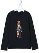 Dolce & Gabbana Kids - Lion King Appliqué Top - Kids - Cotton - 2 Yrs, Blue