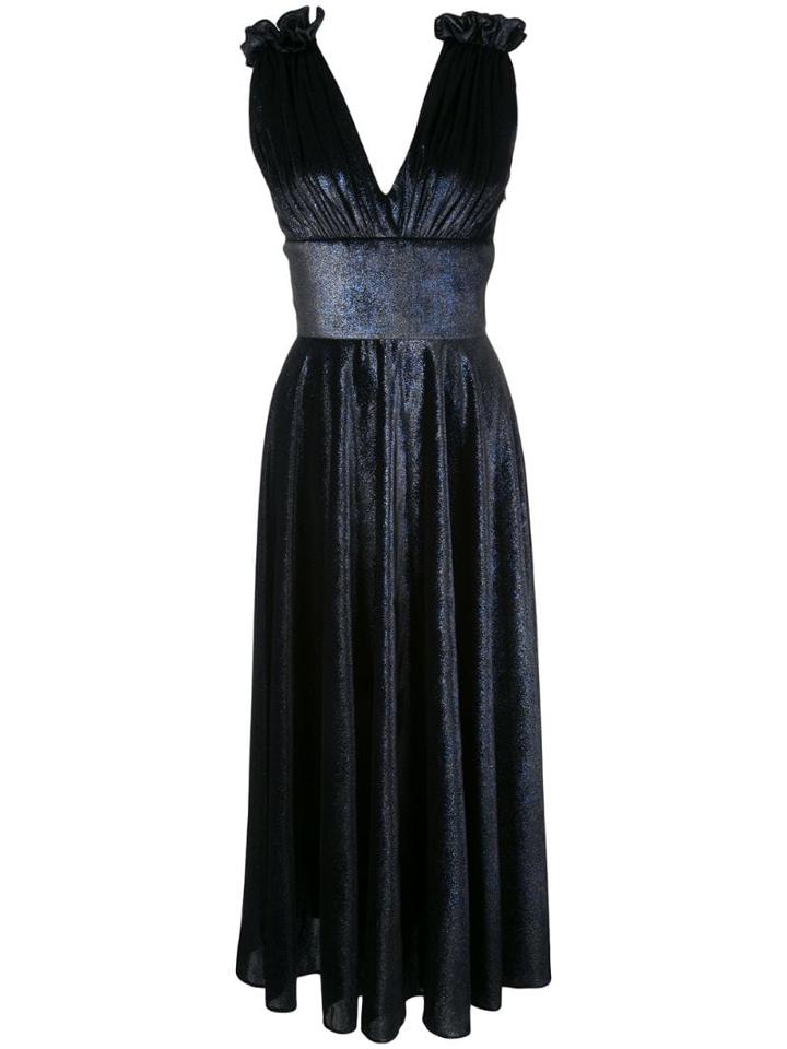 Christian Siriano V-neck Dress - Blue