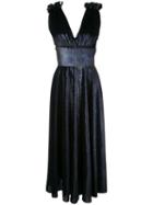 Christian Siriano V-neck Dress - Blue
