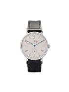 Nomos Tangente Date Power Reserve 35mm - White, Silver-plated