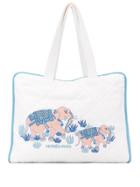 Hermès Pre-owned Embroidered Elephant Tote Bag - White
