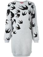 Mcq Alexander Mcqueen 'swallow' Sweatshirt Dress