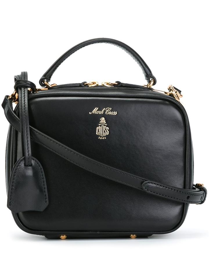 Mark Cross Zipped Tote, Women's, Black, Calf Leather