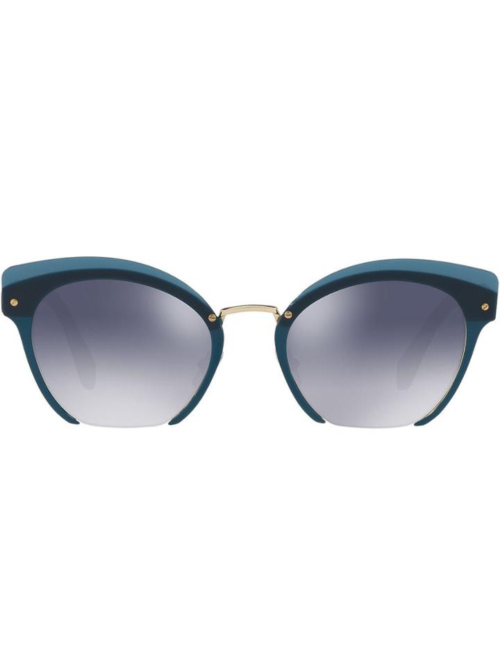 Miu Miu Eyewear Rasoir Sei-rimless Sunglasses - Blue