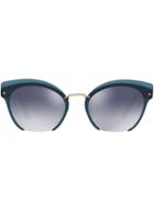 Miu Miu Eyewear Rasoir Sei-rimless Sunglasses - Blue