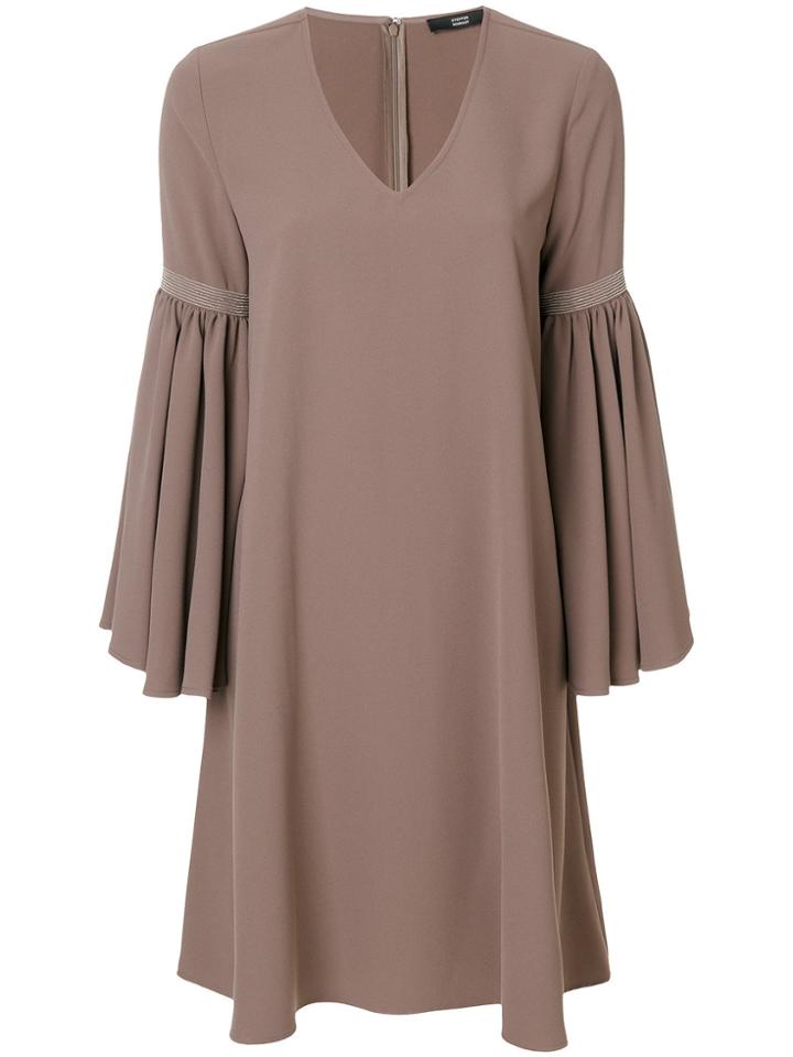 Steffen Schraut Stitch Detail Shift Dress - Nude & Neutrals