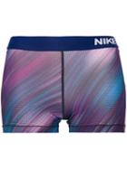 Nike - Printed Shorts - Women - Polyester/spandex/elastane - L, Blue