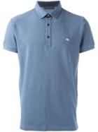 Etro Embroidered Logo Polo Shirt, Men's, Size: Medium, Blue, Cotton