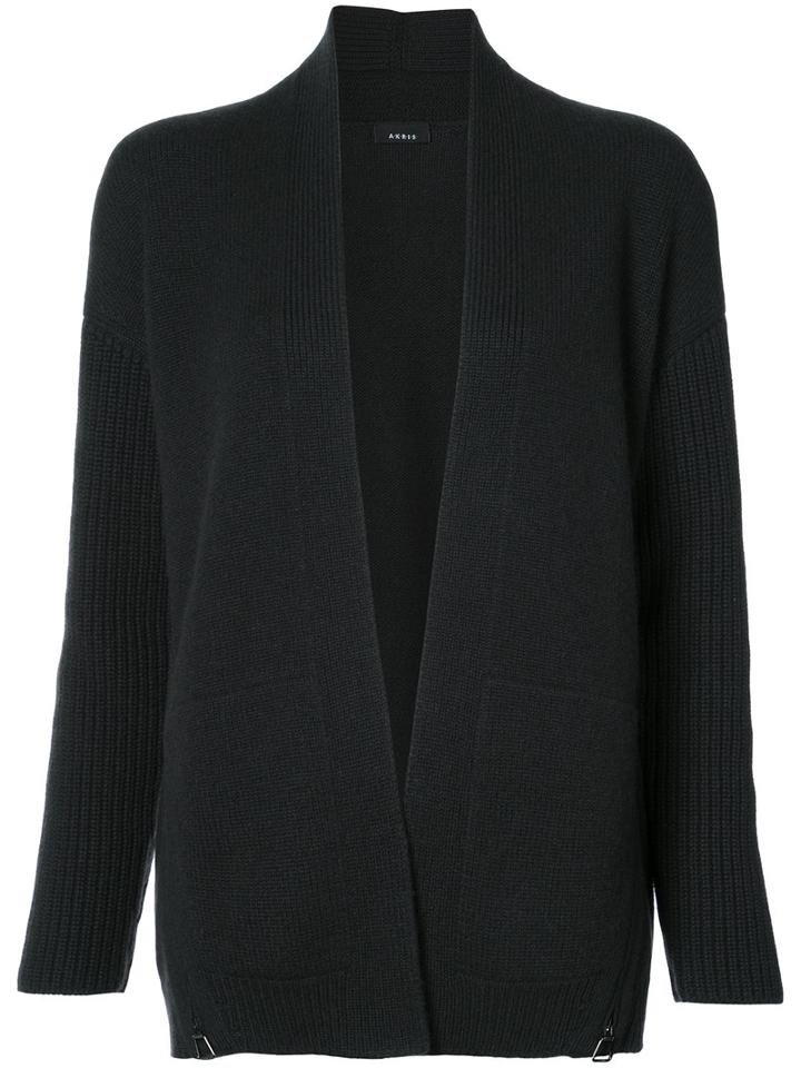 Akris - Shawl Lapel Cardigan - Women - Cashmere - 4, Grey, Cashmere