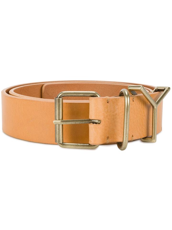 Y / Project - Y Buckle Belt - Women - Leather - S, Brown, Leather