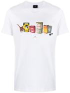 Ps Paul Smith Oil Cans Print T-shirt - White