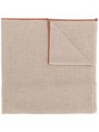 Eleventy Stripe Hem Scarf - Nude & Neutrals