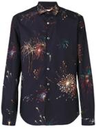 Valentino Fireworks Print Shirt - Blue