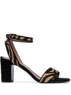 Tabitha Simmons Leticia Zebra-print Sandals - Black