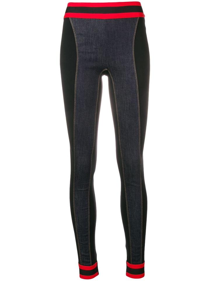 No Ka' Oi Striped Band Leggings - Black