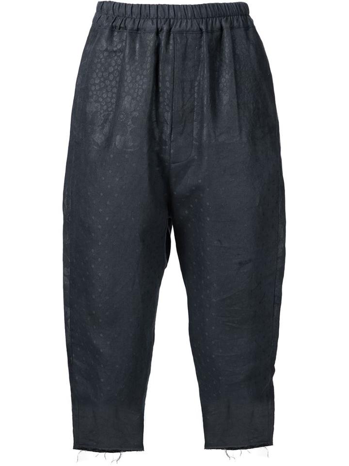 By Walid Cropped Trousers, Men's, Size: Xl, Black, Cotton