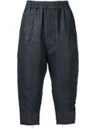 By Walid Cropped Trousers, Men's, Size: Xl, Black, Cotton