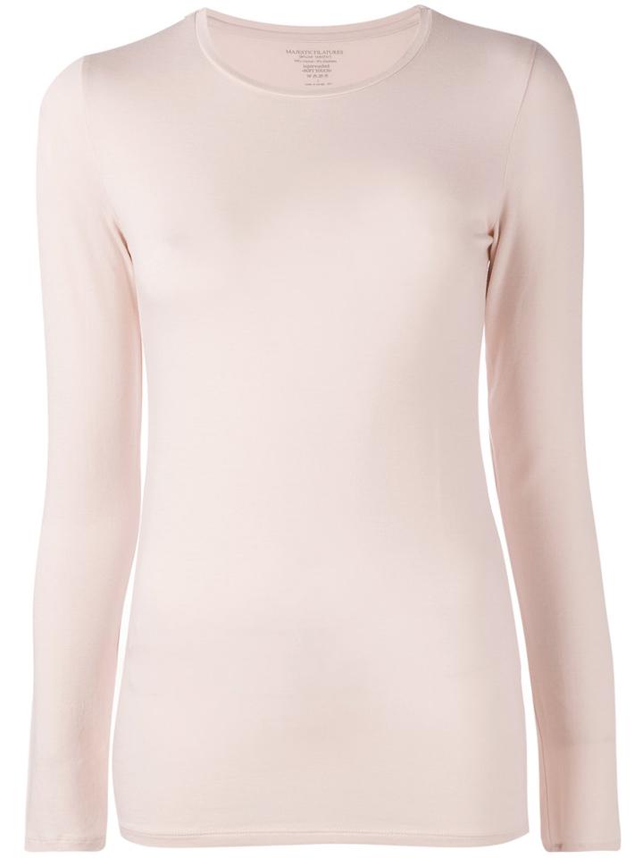 Majestic Filatures - Long Sleeve T-shirt - Women - Spandex/elastane/viscose - 3, Pink/purple, Spandex/elastane/viscose