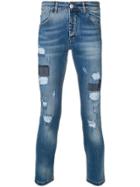 Entre Amis Stitching Detail Jeans - Blue