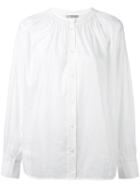Vince - Collarless Smock Shirt - Women - Cotton - Xs, White, Cotton