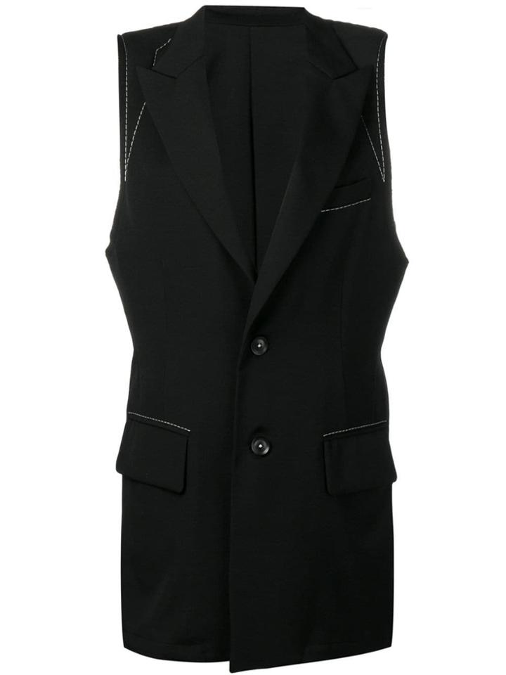 Yohji Yamamoto Stitch-detail Waistcoat - Black