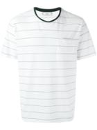 Ami Alexandre Mattiussi Thin Stripe Chest Pocket T-shirt, Men's, Size: Large, White, Cotton