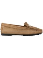Tod's Gommino Punctured Fringe Loafers - Brown
